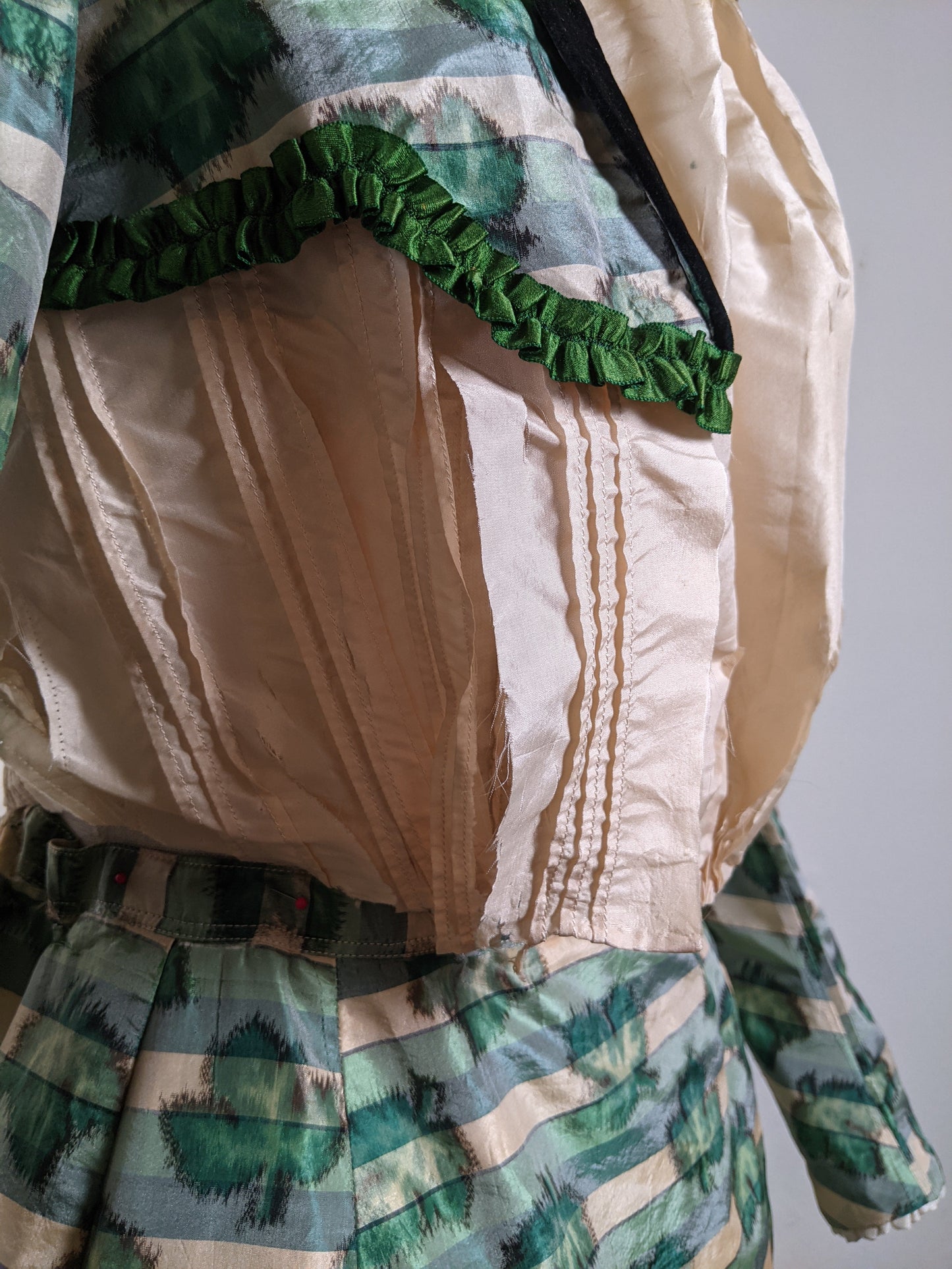 1890s Green Leaf Pattern Dress | Study + Display