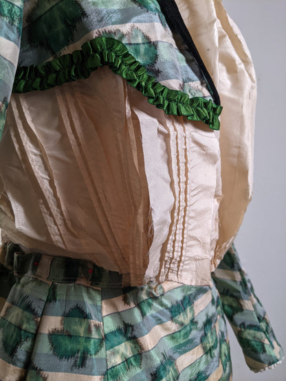 1890s Green Leaf Pattern Dress | Study + Display