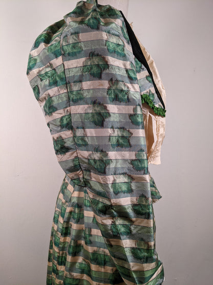 1890s Green Leaf Pattern Dress | Study + Display