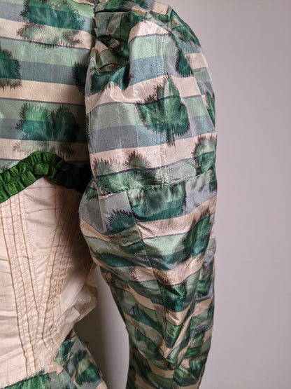 1890s Green Leaf Pattern Dress | Study + Display