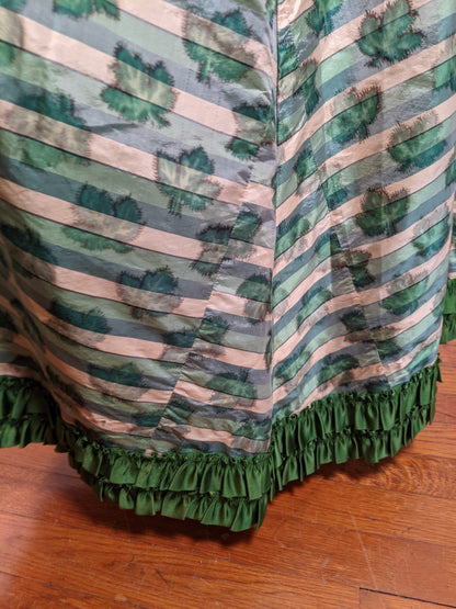 1890s Green Leaf Pattern Dress | Study + Display