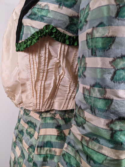 1890s Green Leaf Pattern Dress | Study + Display