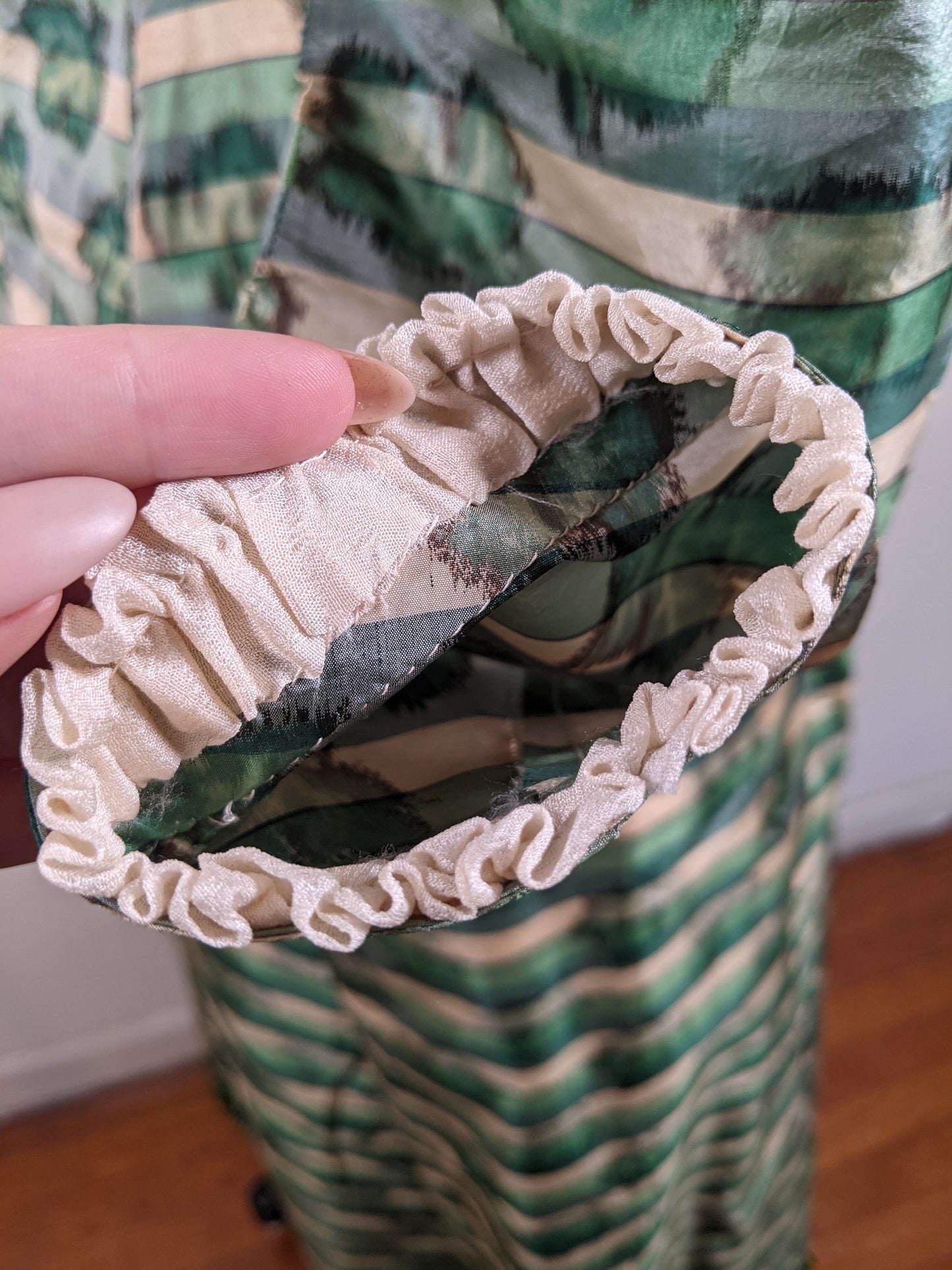 1890s Green Leaf Pattern Dress | Study + Display