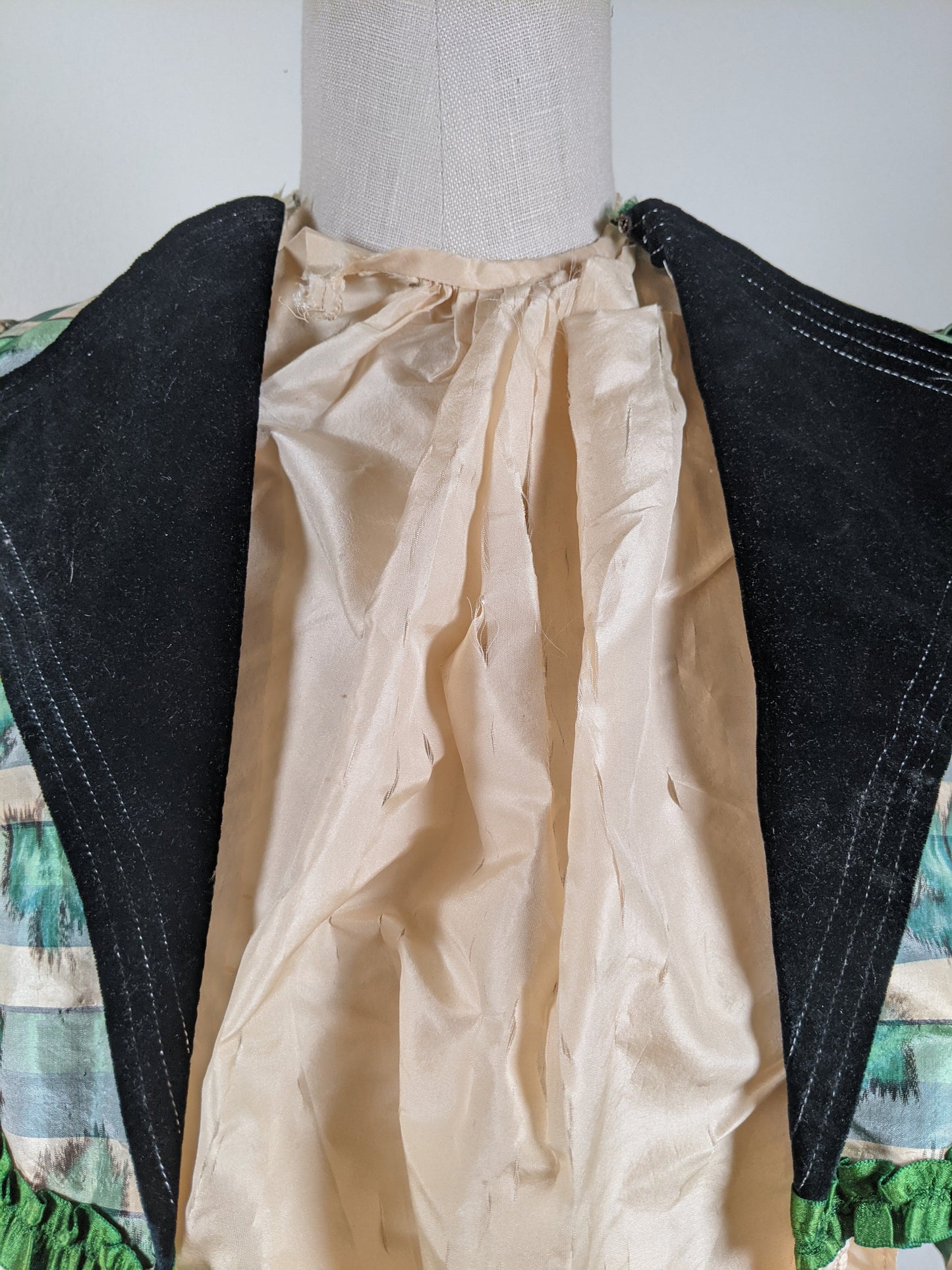 1890s Green Leaf Pattern Dress | Study + Display