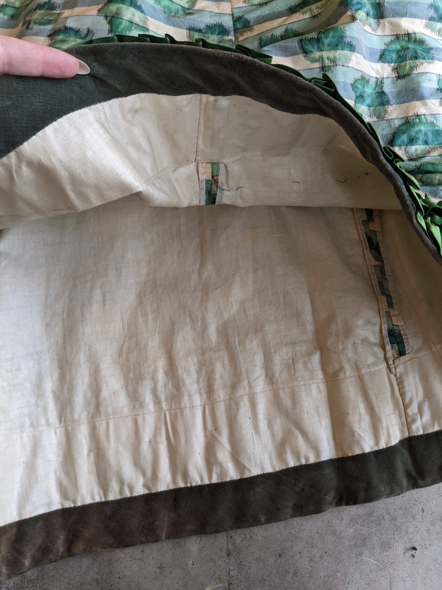 1890s Green Leaf Pattern Dress | Study + Display