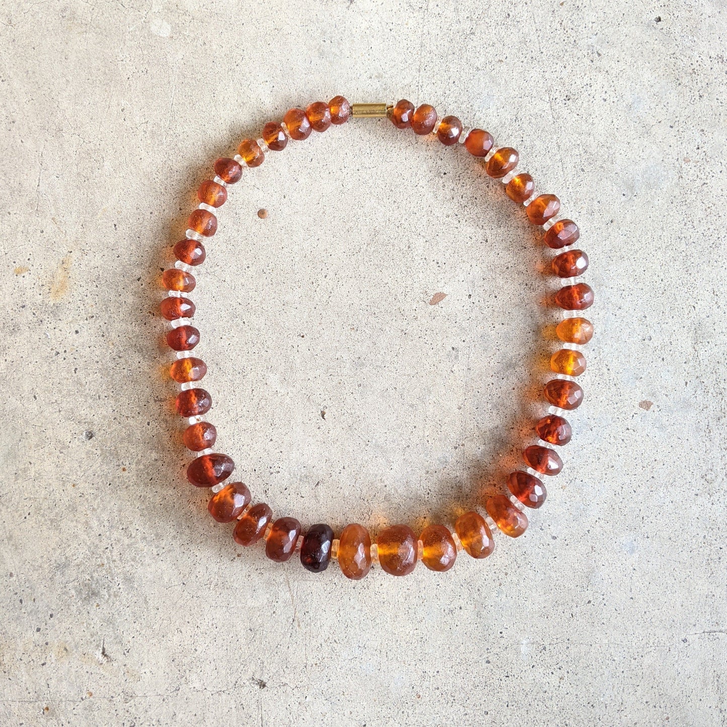 19th c. Faceted Amber Necklace