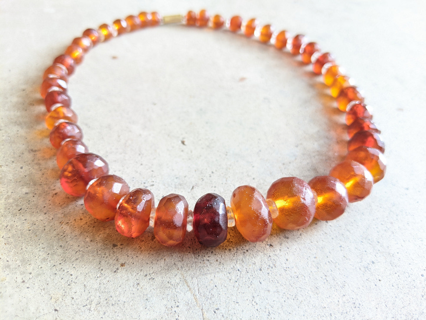 19th c. Faceted Amber Necklace