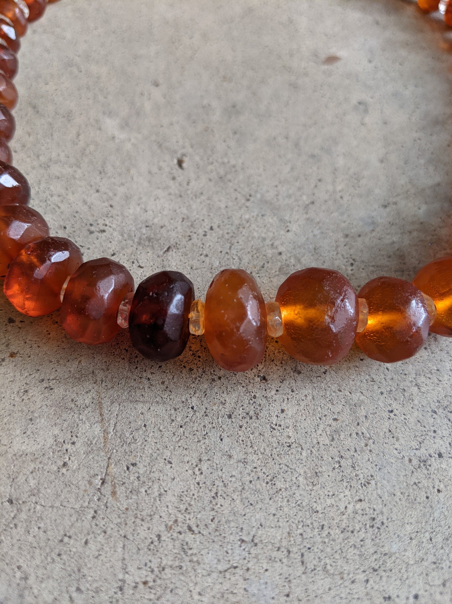 19th c. Faceted Amber Necklace