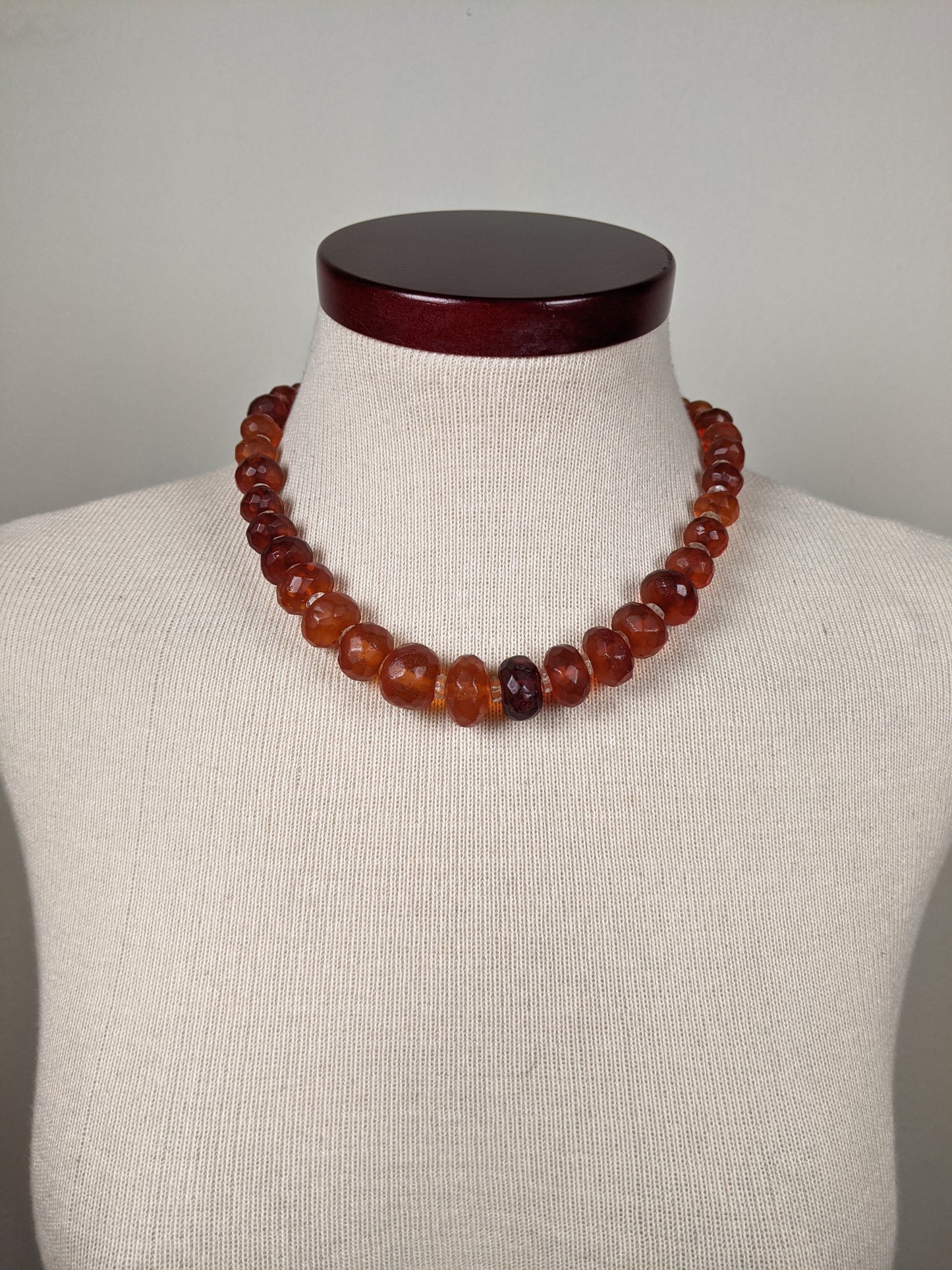 19th c. Faceted Amber Necklace