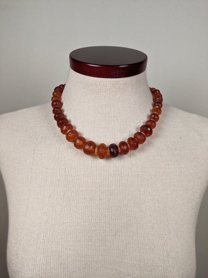 19th c. Faceted Amber Necklace