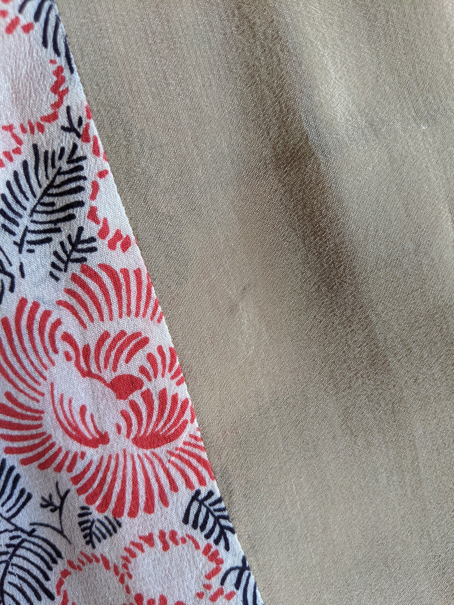1920s Silk Floral Dress
