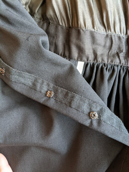 1910s Black Silk + Wool Dress