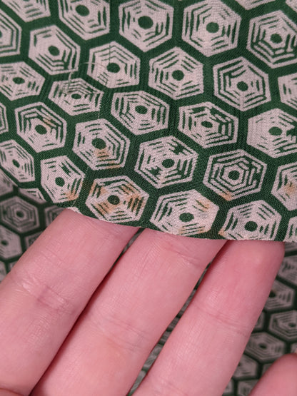 1930s Rayon Spiderweb Novelty Print Dress