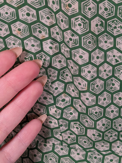 1930s Rayon Spiderweb Novelty Print Dress