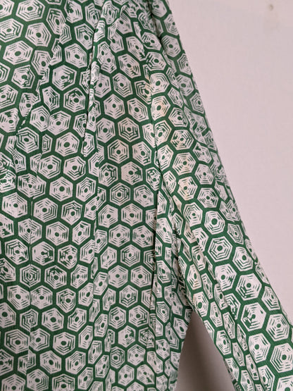 1930s Rayon Spiderweb Novelty Print Dress