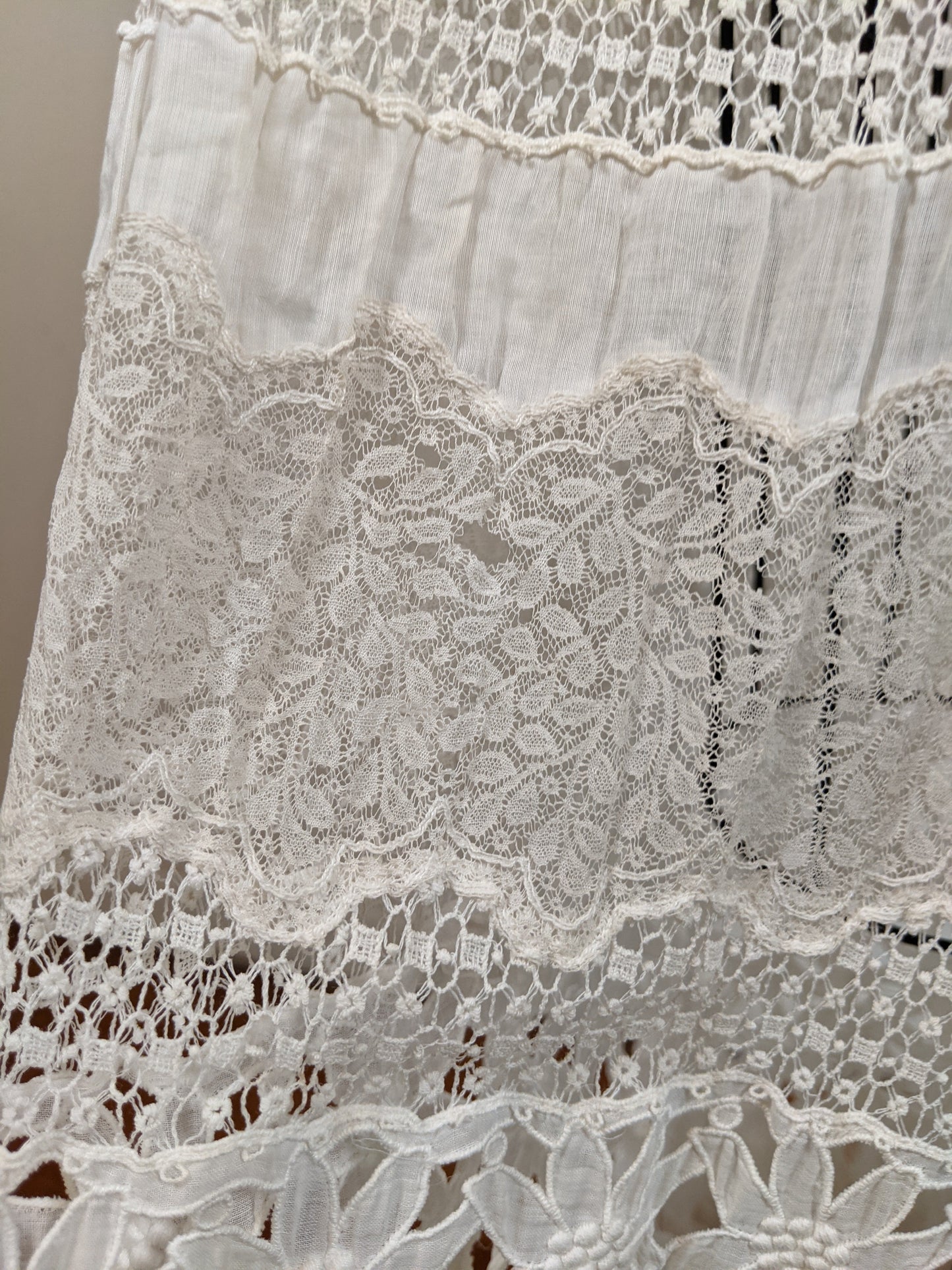 1910s Flower Motif Lingerie Dress