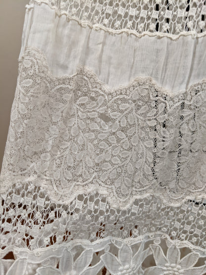 1910s Flower Motif Lingerie Dress