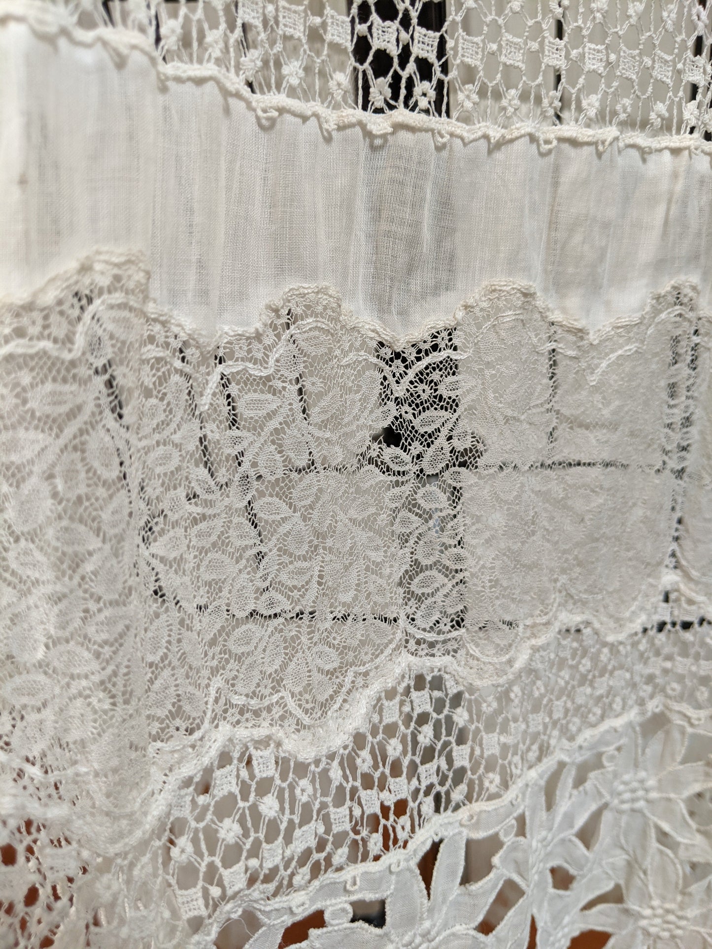 1910s Flower Motif Lingerie Dress