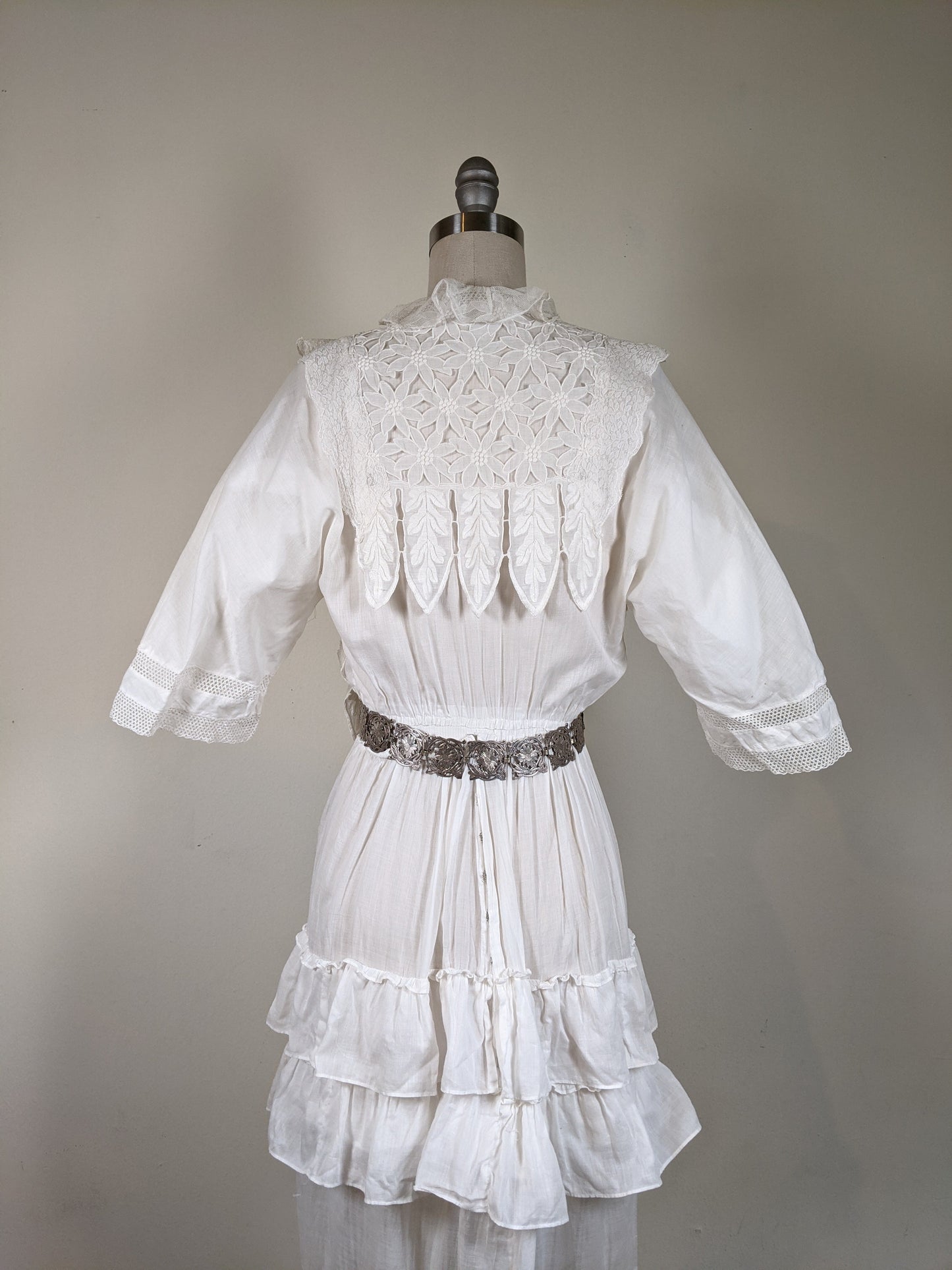 1910s Flower Motif Lingerie Dress