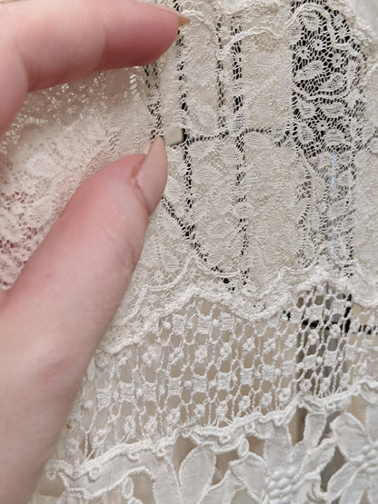 1910s Flower Motif Lingerie Dress