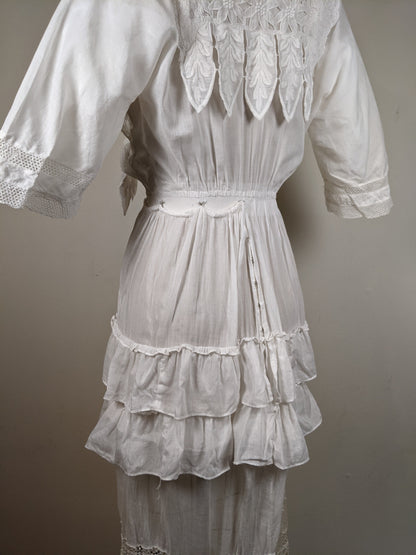 1910s Flower Motif Lingerie Dress