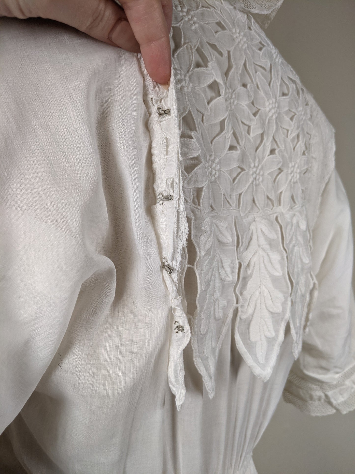 1910s Flower Motif Lingerie Dress