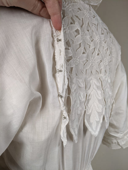 1910s Flower Motif Lingerie Dress