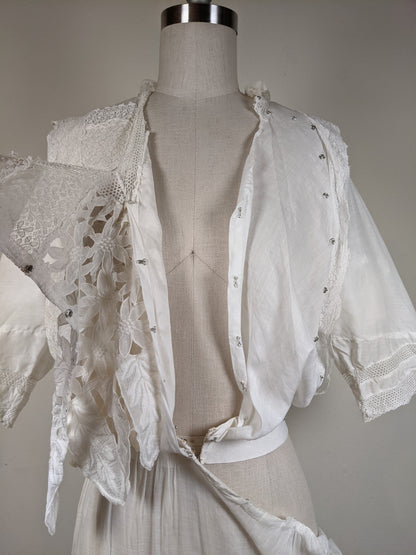 1910s Flower Motif Lingerie Dress