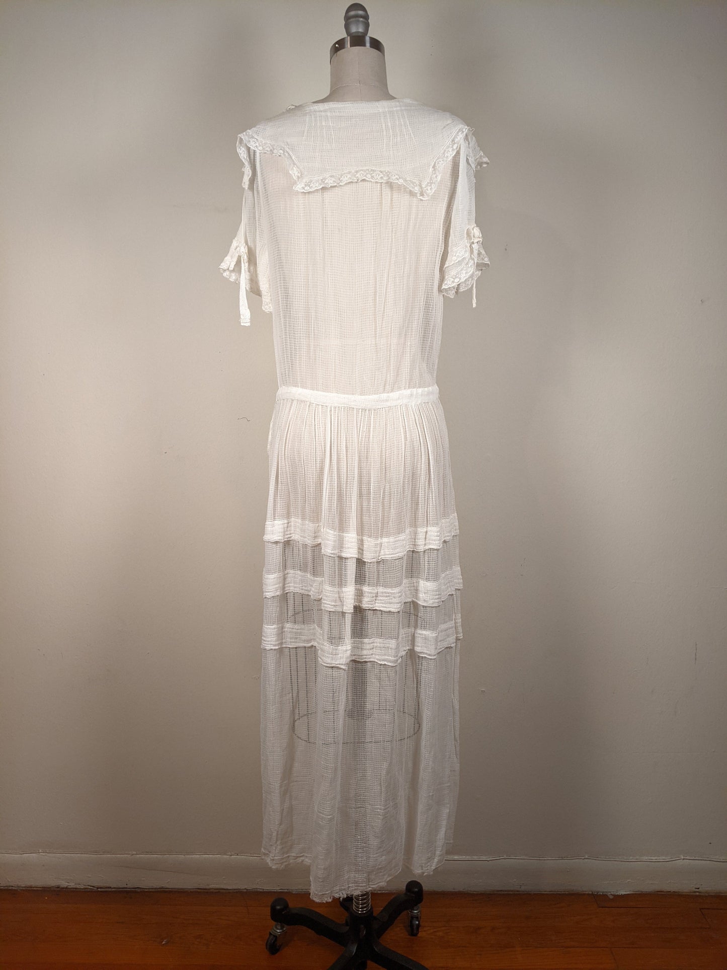 C. 1920s Cotton Gauze Dress