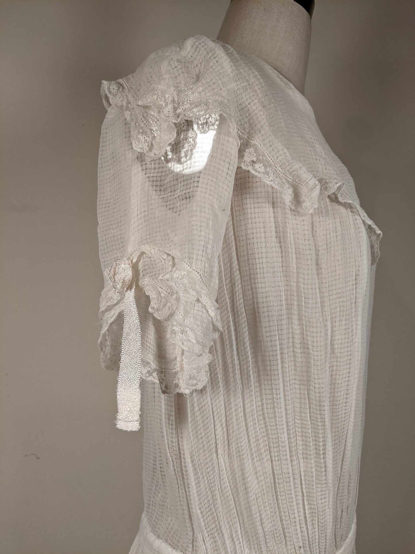 C. 1920s Cotton Gauze Dress