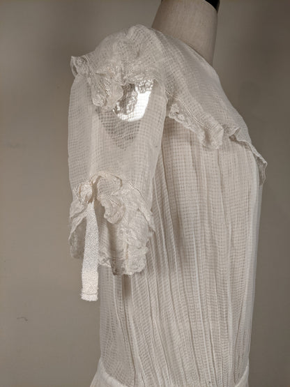 C. 1920s Cotton Gauze Dress