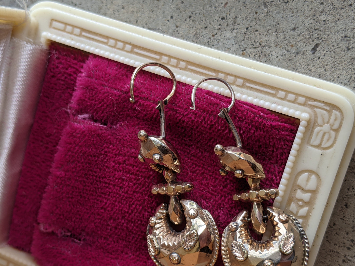 1870s-1880s 9k Gold Earrings