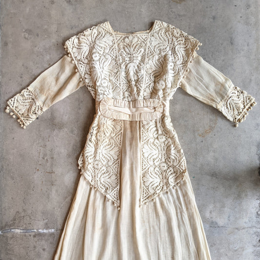 Early 1910s Crochet Lace Dress