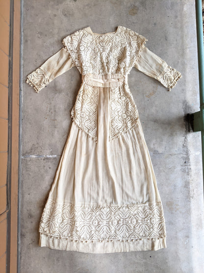 Early 1910s Crochet Lace Dress
