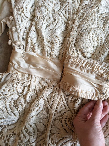 Early 1910s Crochet Lace Dress