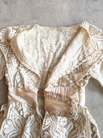 Early 1910s Crochet Lace Dress
