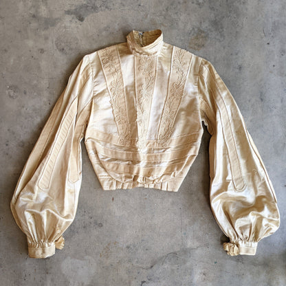 1900s Cream Silk Shirt-Waist | Study + Display