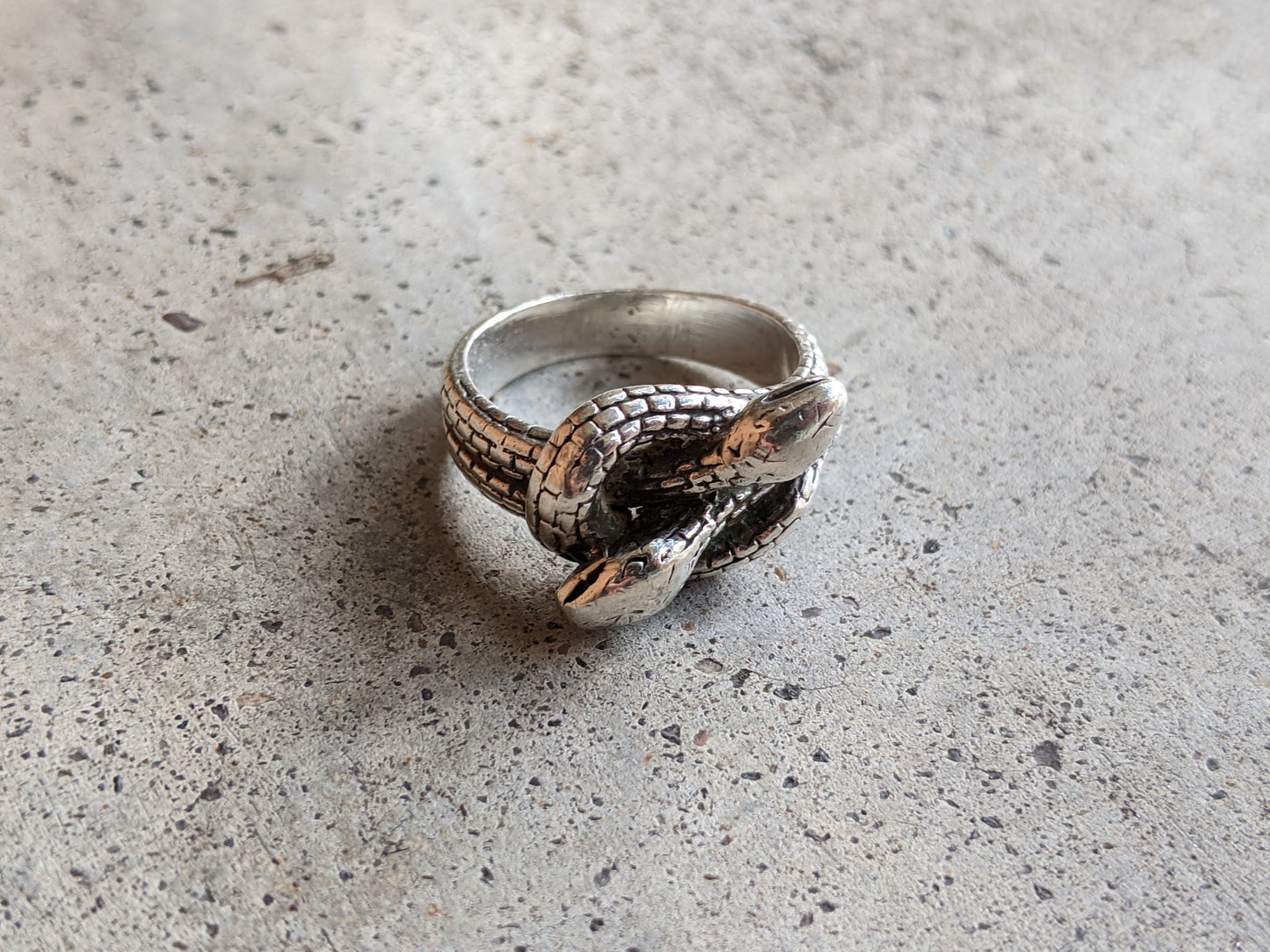 1920s-1930s Sterling Silver Coiled Snake Ring