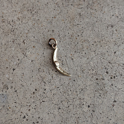 1910s 10k Seed Pearl Moon Charm