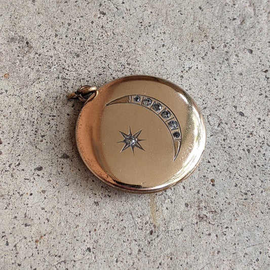 1900s-1910s Moon + Star Locket
