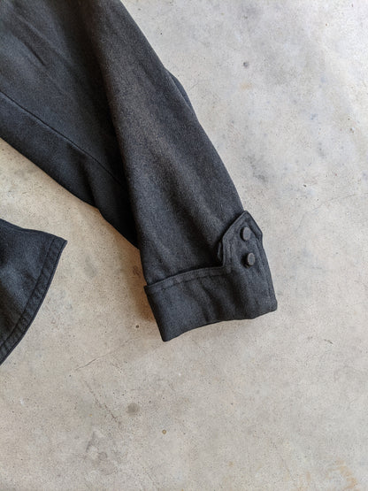 1900s Dark Grey Puff Sleeve Jacket