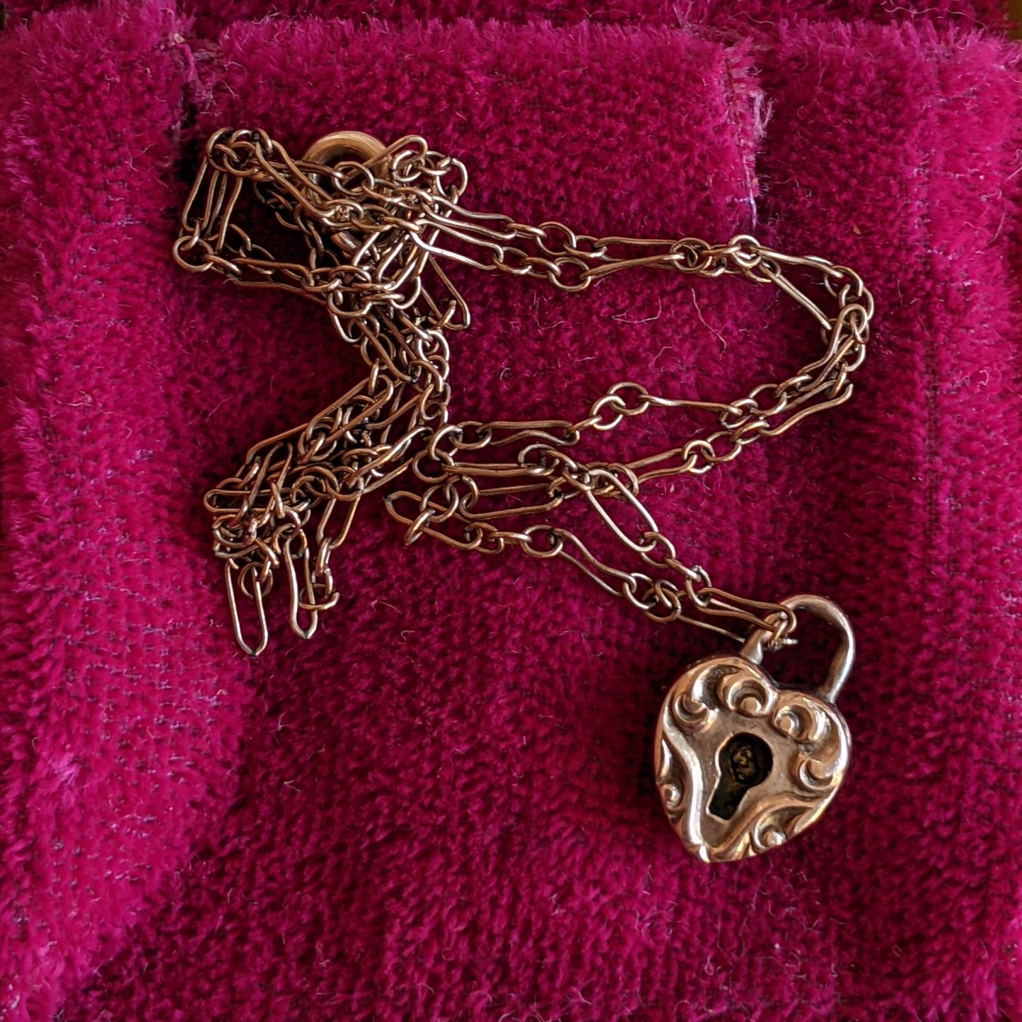 1900s-1910s Heart Padlock Necklace