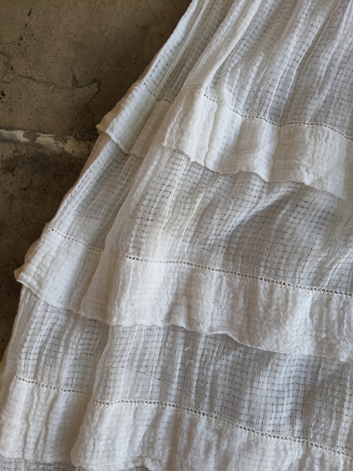 C. 1920s Cotton Gauze Dress