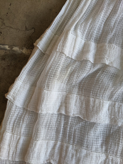 C. 1920s Cotton Gauze Dress