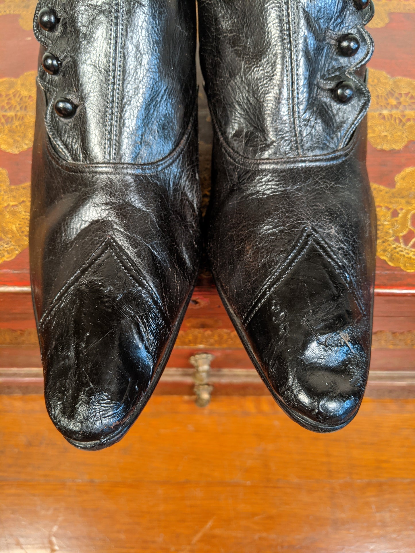 1890s Black Side Button Boots