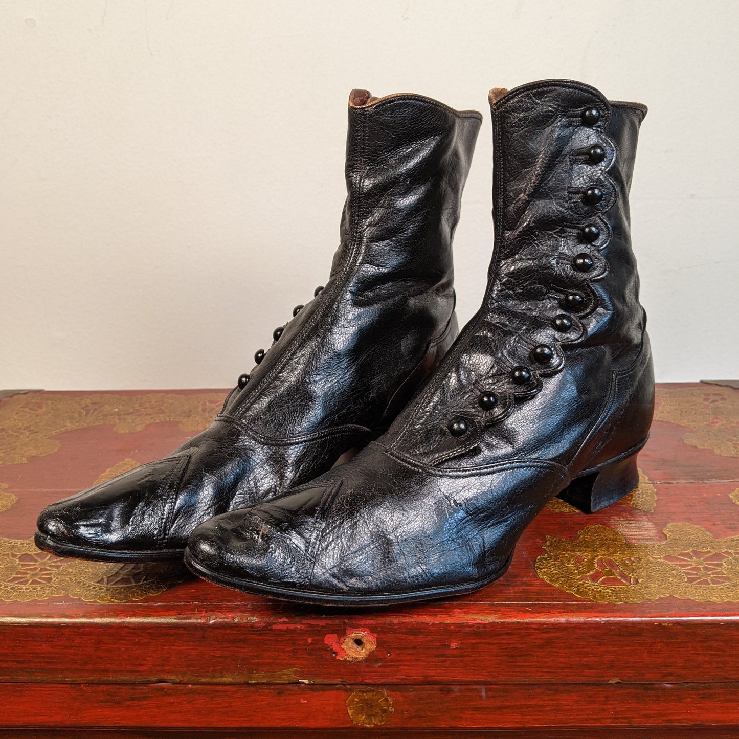1890s Black Side Button Boots