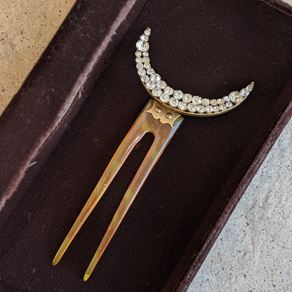 1900s Crescent Moon Goddess Diana Hair Comb