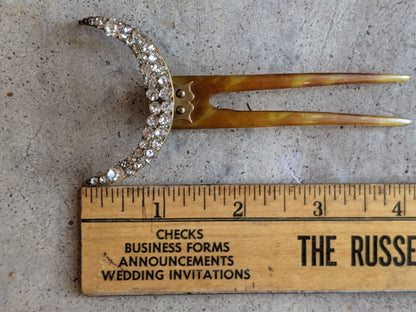 1900s Crescent Moon Goddess Diana Hair Comb