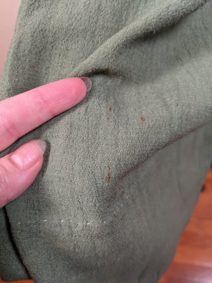 1920s Green Linen Dress