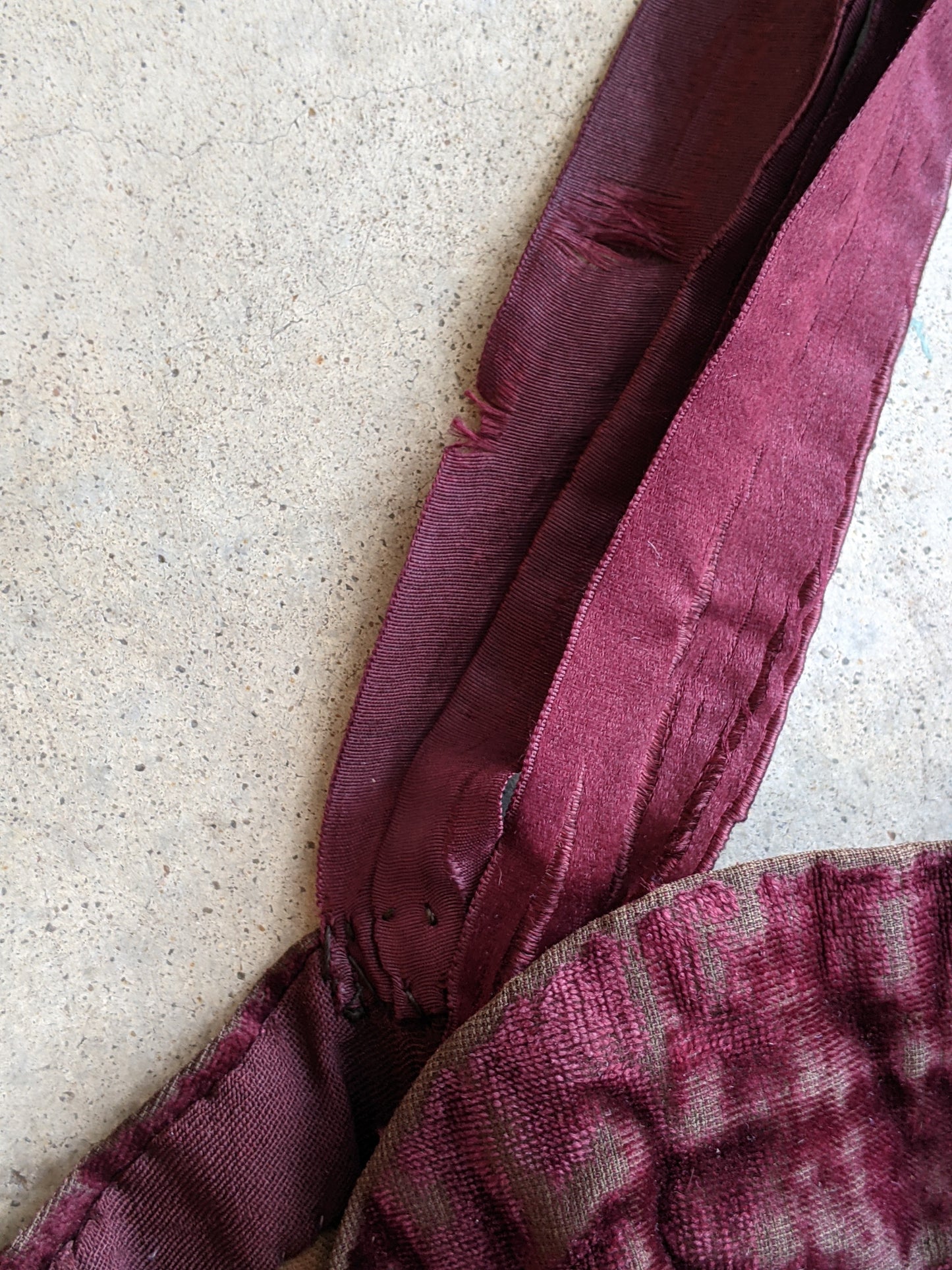 19th c. Purple Velvet Swiss Waist